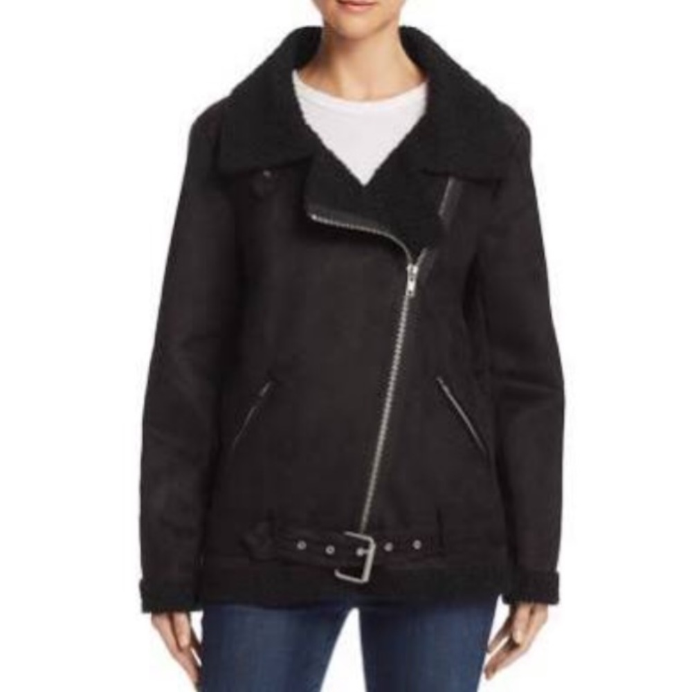 Faux Shearling Moto Jacket